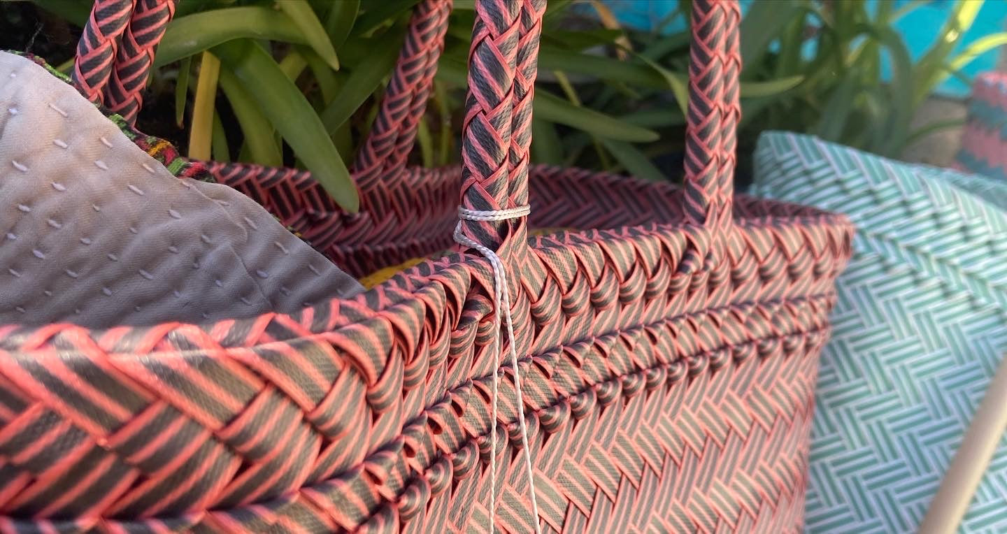 Basket Bag Made From Plastic Bottles