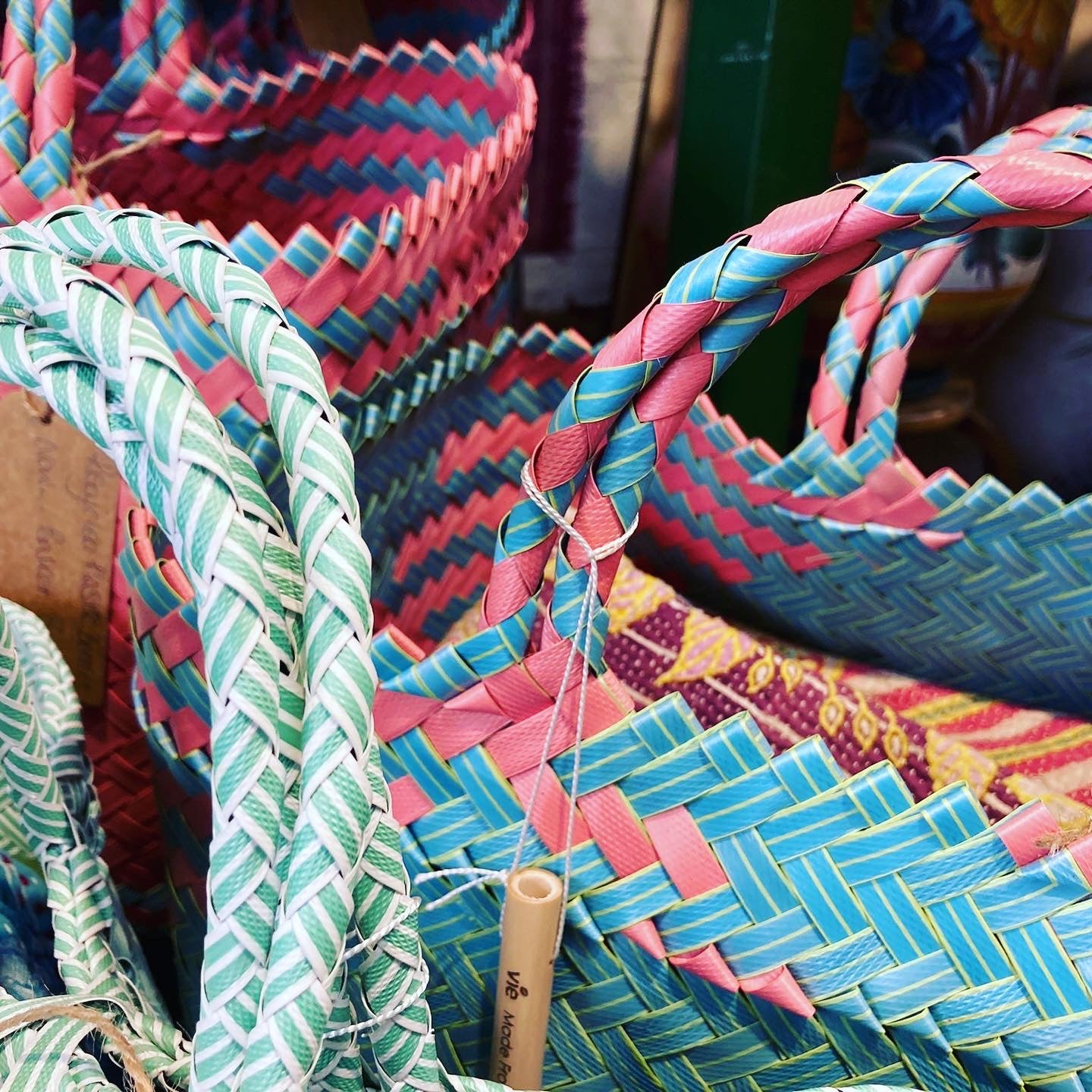 Basket Bag Made From Plastic Bottles