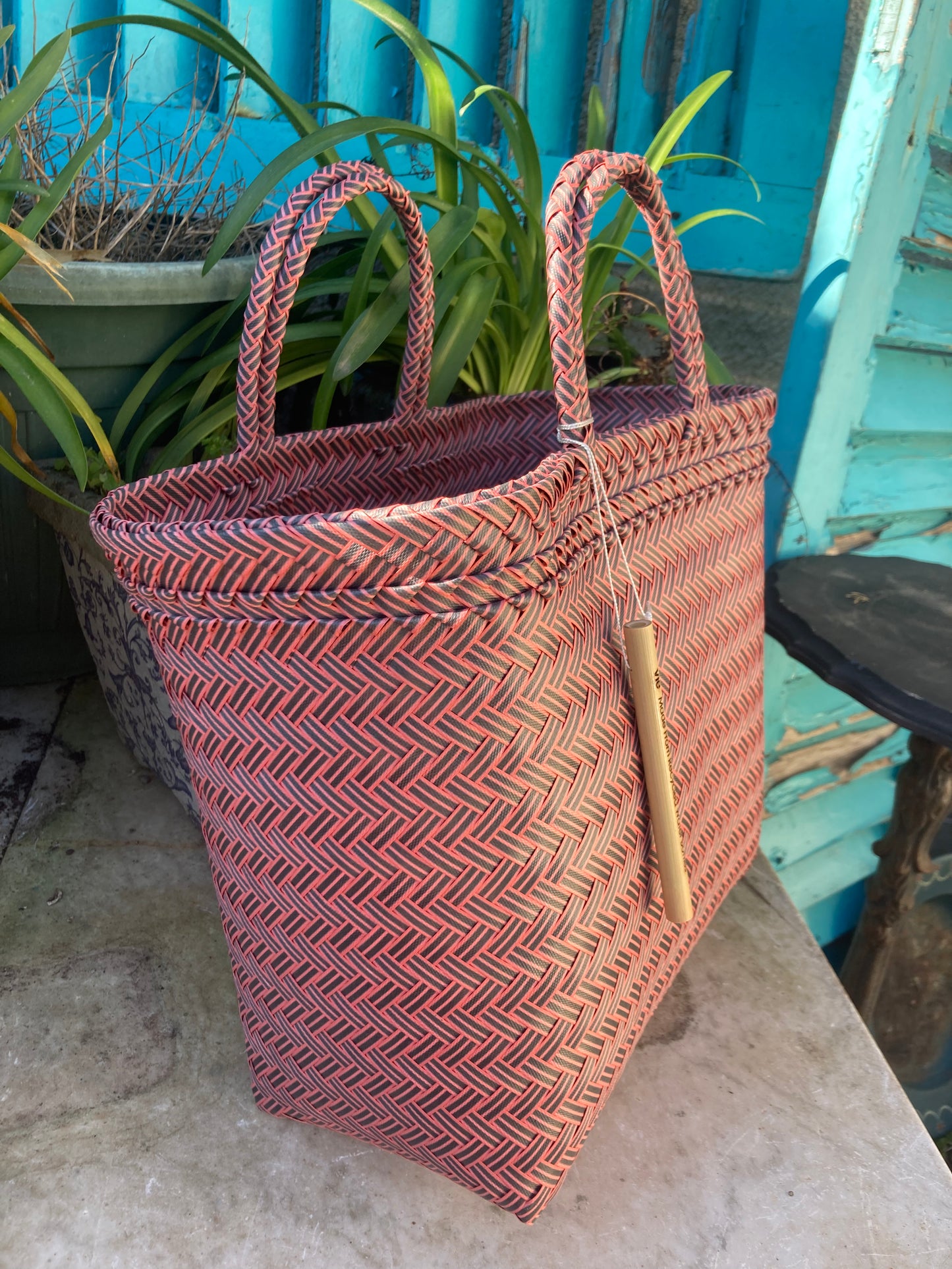 Basket Bag Made From Plastic Bottles