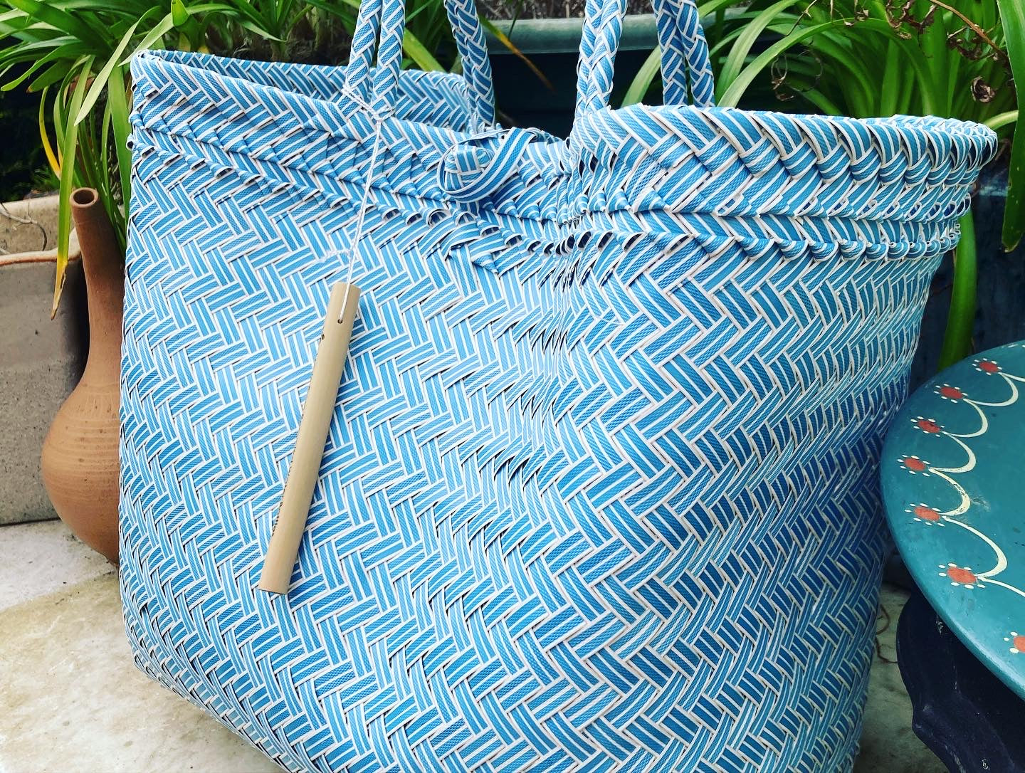 Basket Bag Made From Plastic Bottles