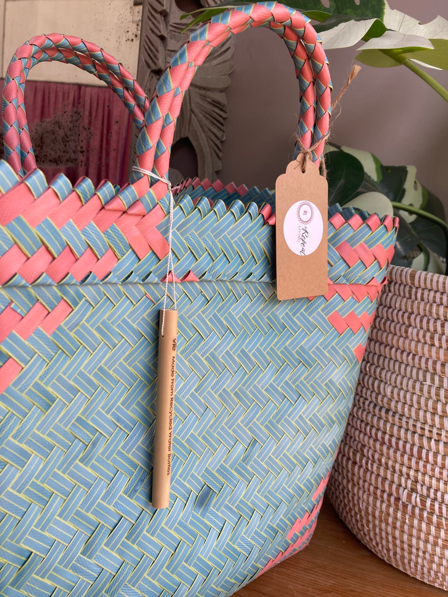 Basket Bag Made From Plastic Bottles