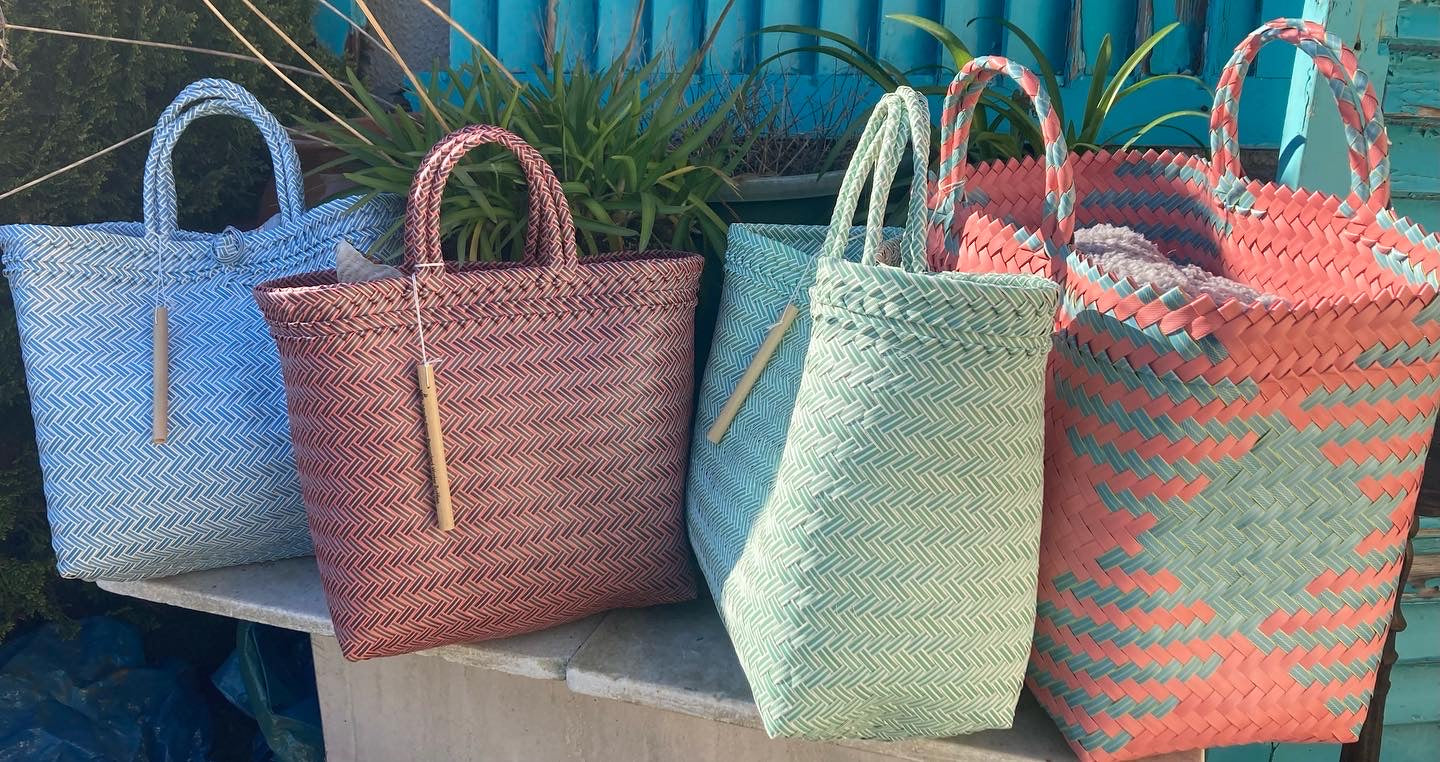 Basket Bag Made From Plastic Bottles