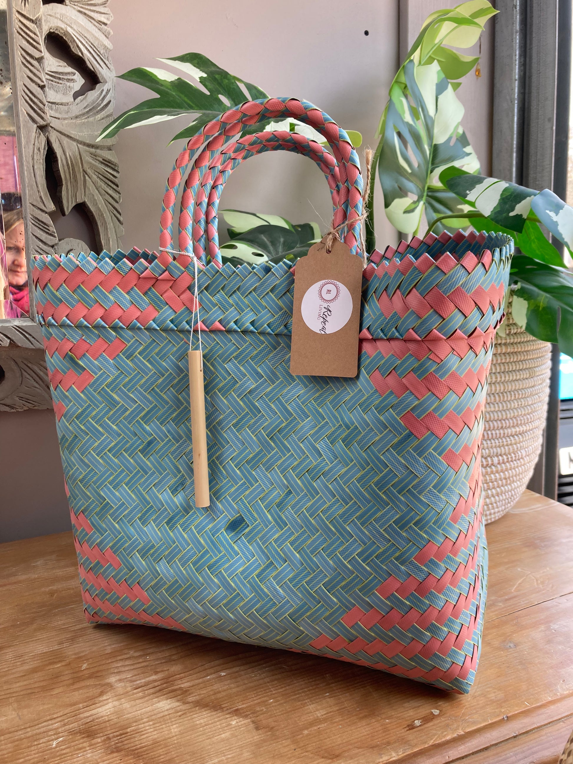 Basket Bag Made From Plastic Bottles