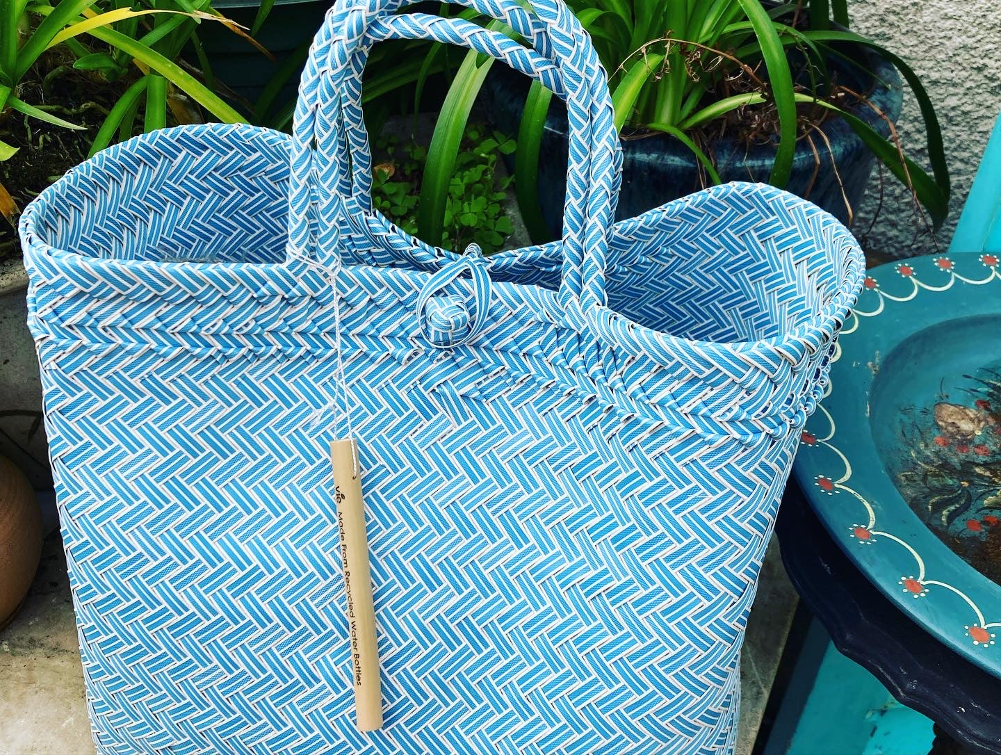 Basket Bag Made From Plastic Bottles